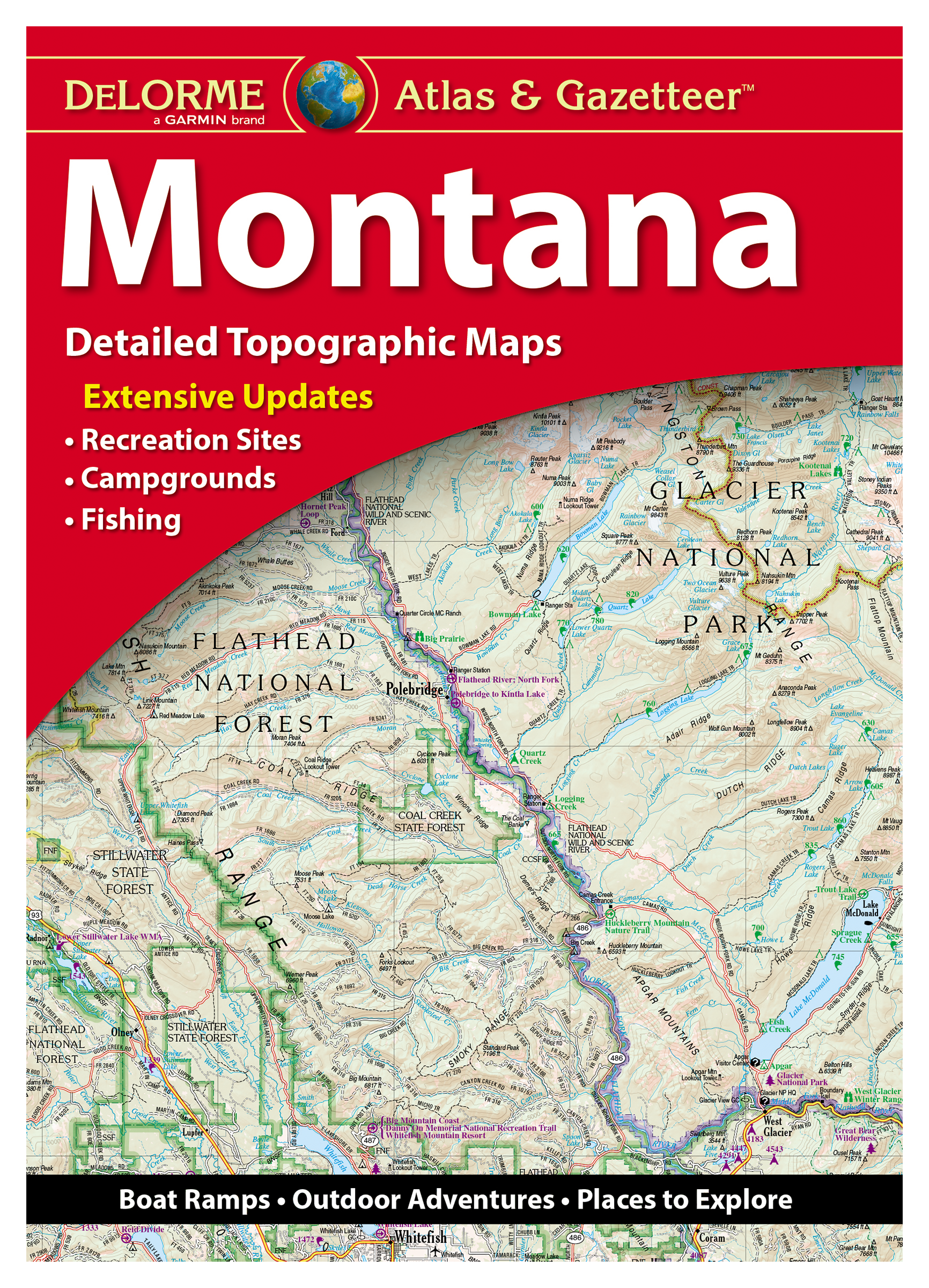 DeLorme Atlas &Gazetteer Detailed Topographic Maps Book - Montana ...